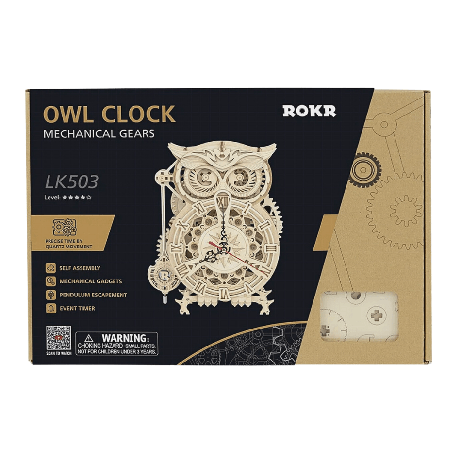 Mechanical Owl Clock 3D Puzzle