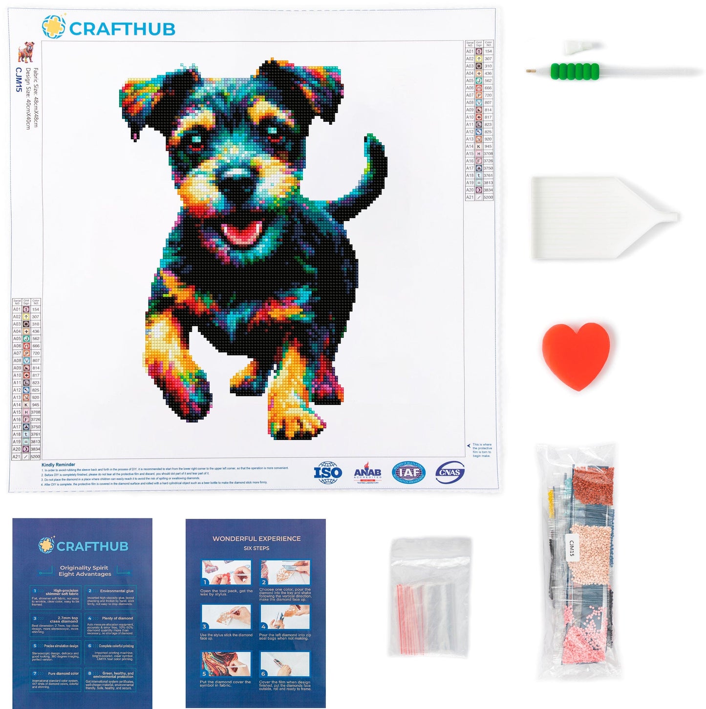 Patterdale Terrier Dog - Diamond Painting Kit
