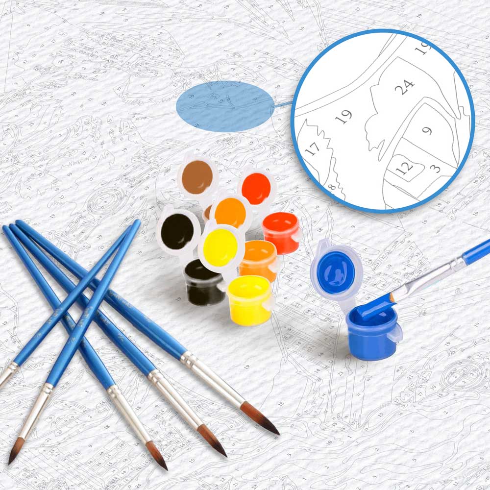 Moonlit Sakura Lake - Paint By Numbers Kit