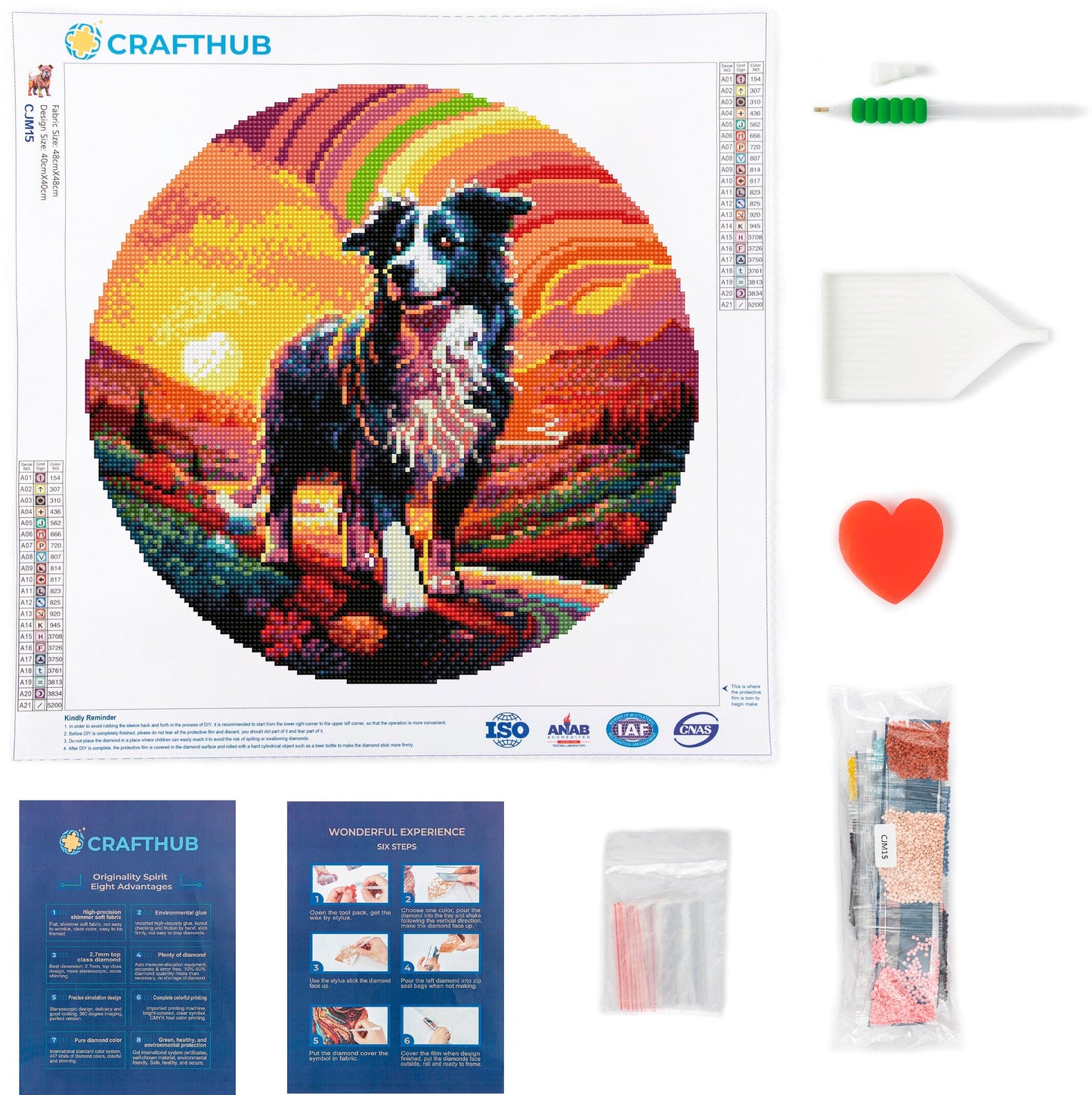 Border Collie Dog - Diamond Painting Kit