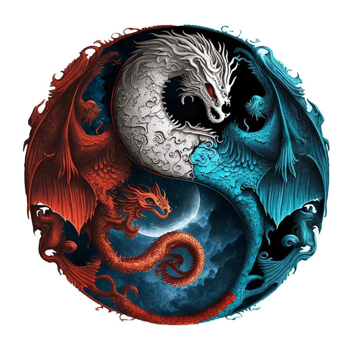 Dragons Yin Yang - Jigsaw Puzzle