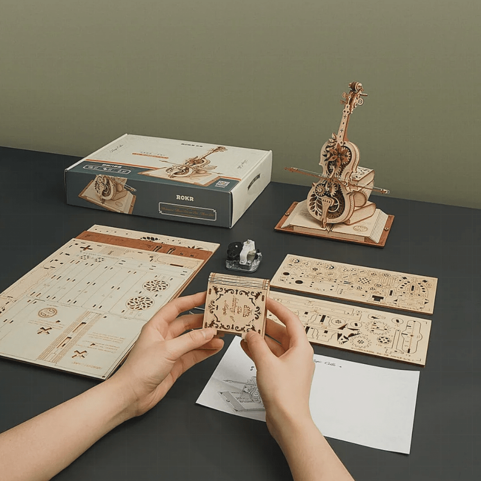 Magic Cello Music Box 3D Puzzle