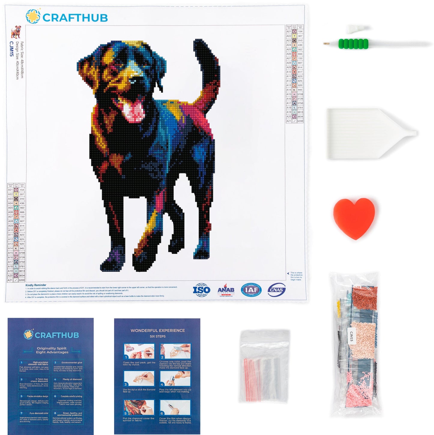 Chocolate Labrador Retriever Dog - Diamond Painting Kit