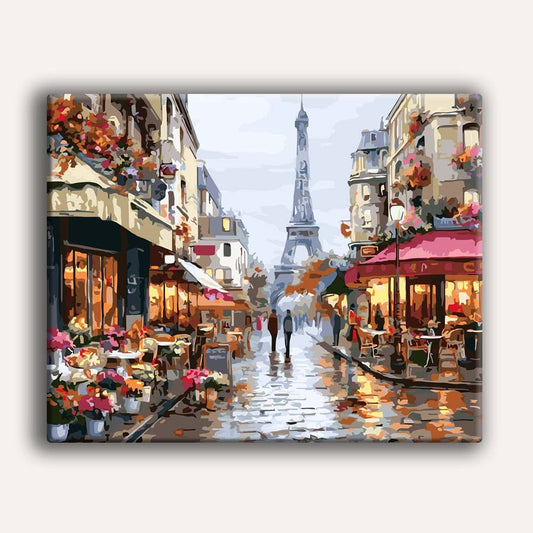Rainy Day in Paris - Paint By Numbers Kit