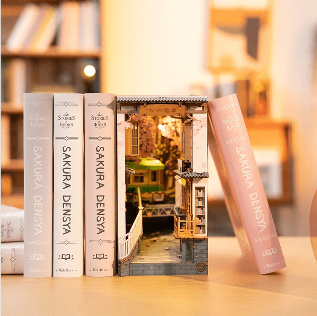 Sakura Wooden House Book Nook